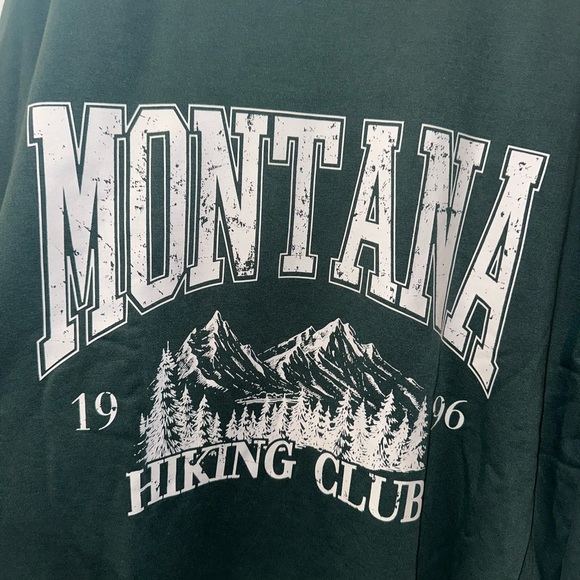 Dark green oversized sweater. Long sleeve. - Picture 2 of 6